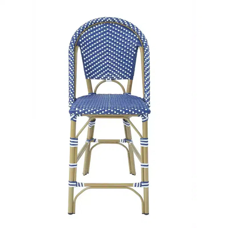 Ensemble de salle à manger d'extérieur à hauteur de comptoir 5 pièces Franco - miBasics : Tabourets de bar et table d'extérieur en aluminium, résistants à l'eau
