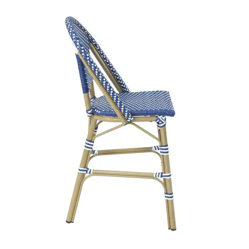 Ensemble de salle à manger d'extérieur à hauteur de comptoir 5 pièces Franco - miBasics : Tabourets de bar et table d'extérieur en aluminium, résistants à l'eau