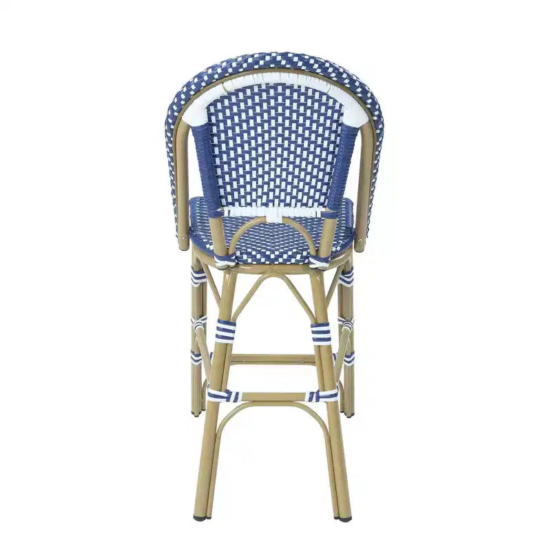 Ensemble de salle à manger d'extérieur à hauteur de comptoir 5 pièces Franco - miBasics : Tabourets de bar et table d'extérieur en aluminium, résistants à l'eau
