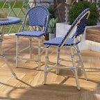 Ensemble de salle à manger d'extérieur à hauteur de comptoir 5 pièces Franco - miBasics : Tabourets de bar et table d'extérieur en aluminium, résistants à l'eau
