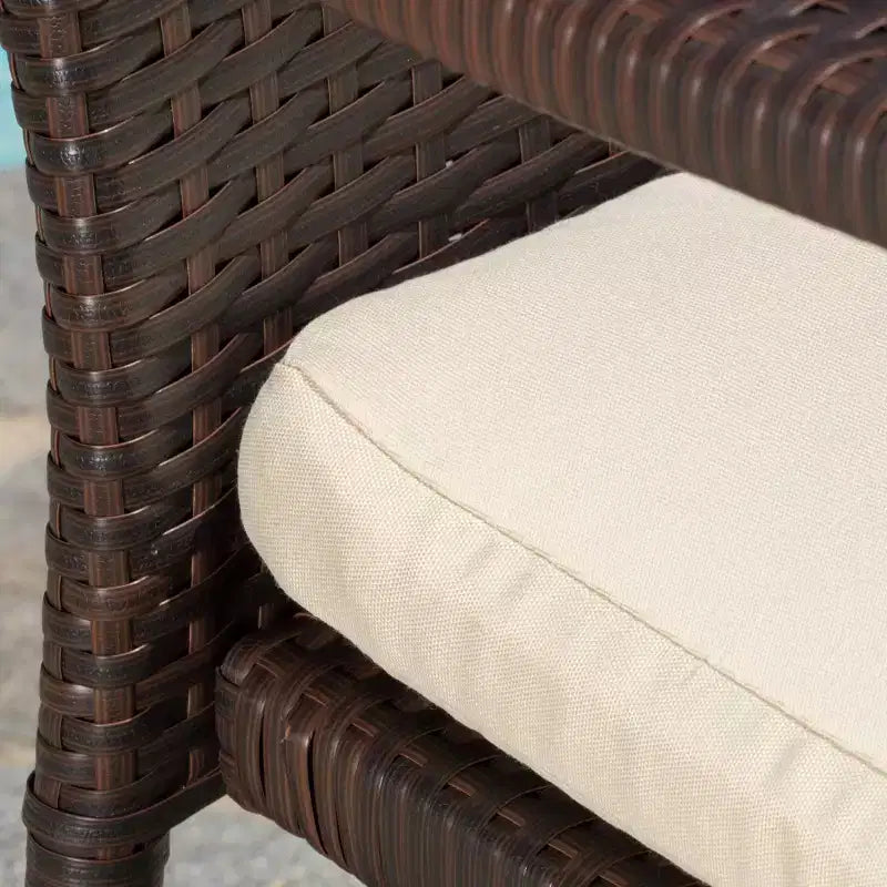 Set da pranzo da esterni in vimini Campbell da 5 pezzi con cuscini - Multimarone - Christopher Knight Home