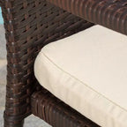Set da pranzo da esterni in vimini Campbell da 5 pezzi con cuscini - Multimarone - Christopher Knight Home