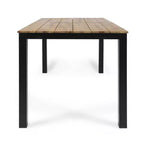 Set da pranzo da esterno Bleckley 7 pezzi in vimini - Marrone chiaro/Beige/Teak - Christopher Knight Home: Set mobili da giardino in rattan con piano tavolo in acacia
