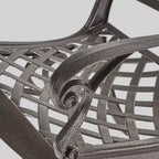 Set da pranzo da esterni Hallandale Sarasota 5 pezzi in fusione di alluminio – Bronzo – Christopher Knight Home: resistente alle intemperie, 4 sedie con braccioli, senza cuscini