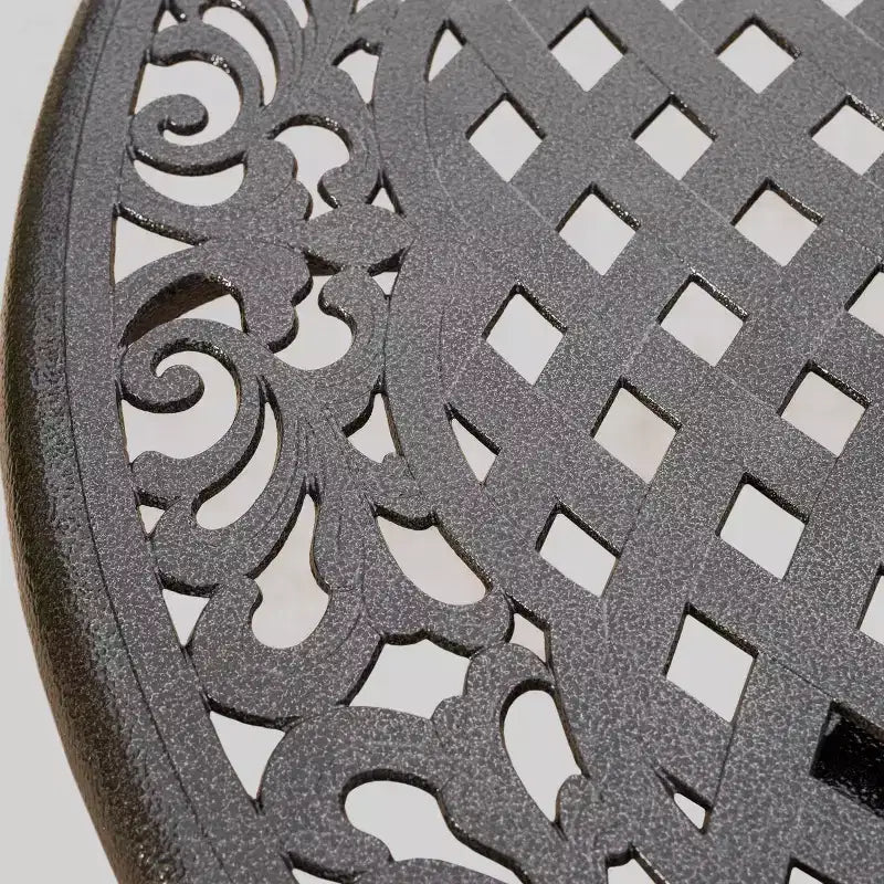 Set da pranzo da esterni Hallandale Sarasota 5 pezzi in fusione di alluminio – Bronzo – Christopher Knight Home: resistente alle intemperie, 4 sedie con braccioli, senza cuscini