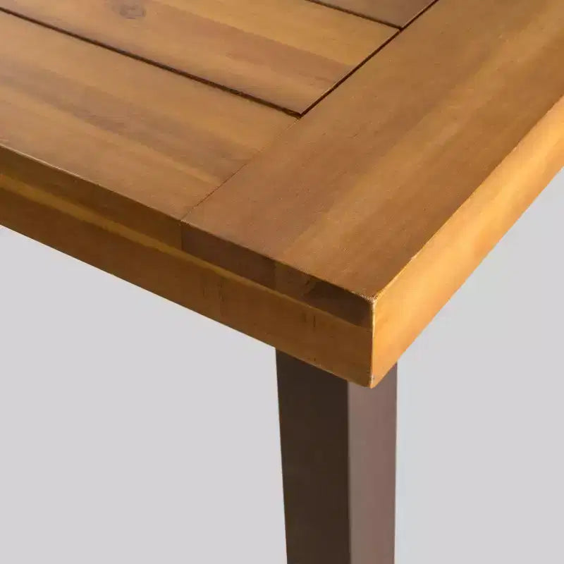 Set da pranzo da esterno Bavaro 7 pz rettangolare in vimini e legno per tutte le stagioni - Marrone/Crema - Christopher Knight Home: Acciaio zincato, Cuscini in poliestere