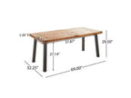 Set da pranzo da esterno Bavaro 7 pz rettangolare in vimini e legno per tutte le stagioni - Marrone/Crema - Christopher Knight Home: Acciaio zincato, Cuscini in poliestere