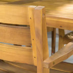 Set da pranzo Avon 7 pezzi in legno di acacia - Teak - Christopher Knight Home: design a doghe per esterni, resistente alle intemperie