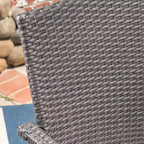 Ensemble de salle à manger 7 pièces en osier Westley – Gris – Christopher Knight Home : Cadre en fer, coussins résistants à l'eau, 6 fauteuils