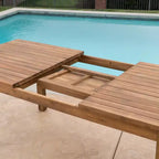 Set da pranzo Lambert 7 pezzi in acacia e vimini - Teak/Marrone - Christopher Knight Home: Con accessori in acciaio galvanizzato