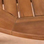 Natividad Set da Pranzo 5 pezzi in Acacia e Rattan: Resistente alle Intemperie, Sedie Impilabili - Christopher Knight Home