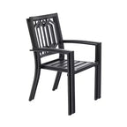 Set da pranzo da 7 pezzi Captiva Designs in metallo con tavolo rettangolare allungabile e 6 sedie: Posti a sedere per sei persone per esterni