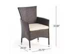 Ensemble de salle à manger d'extérieur 6 pièces en acacia et osier Jennys - Marron - Christopher Knight Home : Résistant aux intempéries, structure en fer, banc inclus