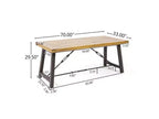 Ensemble de salle à manger d'extérieur 6 pièces en acacia et osier Jennys - Marron - Christopher Knight Home : Résistant aux intempéries, structure en fer, banc inclus
