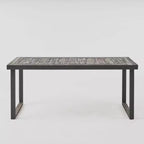 Set da pranzo Nestor 7 pz in legno di acacia - Grigio scuro/Grigio chiaro - Christopher Knight Home