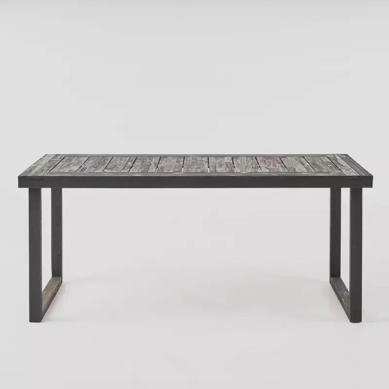Set da pranzo Nestor 7 pz in legno di acacia - Grigio scuro/Grigio chiaro - Christopher Knight Home