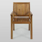 Wiloson Set da pranzo 7 pezzi in acacia - Teak - Christopher Knight Home: Resistente alle intemperie, 6 sedie con braccioli