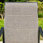 Set da pranzo da esterni in metallo da 7 pezzi con tavolo rettangolare in metallo 152x94 cm e sedie imbottite girevoli - Captiva Designs