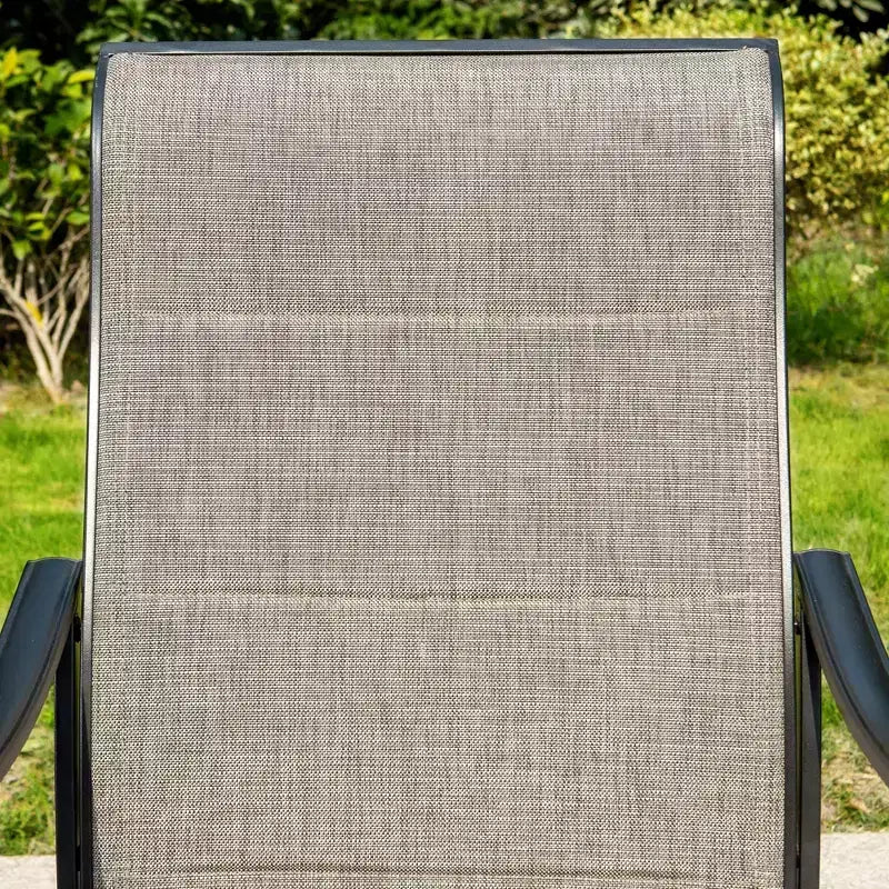 Set da pranzo da esterni in metallo da 7 pezzi con tavolo rettangolare in metallo 152x94 cm e sedie imbottite girevoli - Captiva Designs
