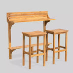 Set da bar 3 pezzi in legno di acacia "Caraibi" - Naturale - Christopher Knight Home: Mobili da balcone, Resistente alle intemperie