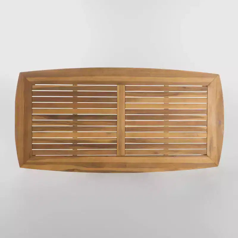 Ensemble de salle à manger Llando 7 pièces en bois d'acacia – Teck/Bleu – Christopher Knight Home : Résistant aux intempéries avec coussins en polyester