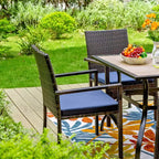 Set da pranzo da esterni 5 pezzi con tavolo quadrato in acacia da 36" e sedie - Captiva Designs