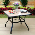 Set da pranzo da esterni 5 pezzi con tavolo quadrato in acacia da 36" e sedie - Captiva Designs