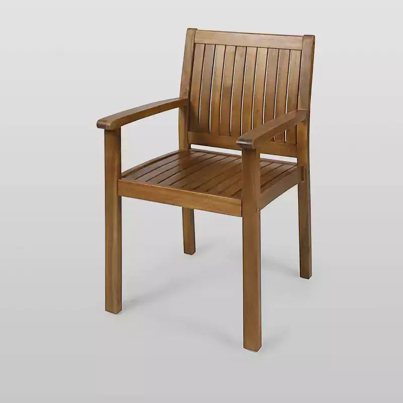 Ensemble de salle à manger Karen 5 pièces en acacia – Teck – Christopher Knight Home : Résistant aux intempéries, table ronde, 4 fauteuils