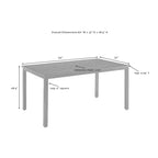 Set da pranzo da esterno Kaplan 5 pezzi con sedie a braccioli Nebbia/Bronzo anticato - Crosley: telaio in acciaio, resistente ai raggi UV, 4 posti