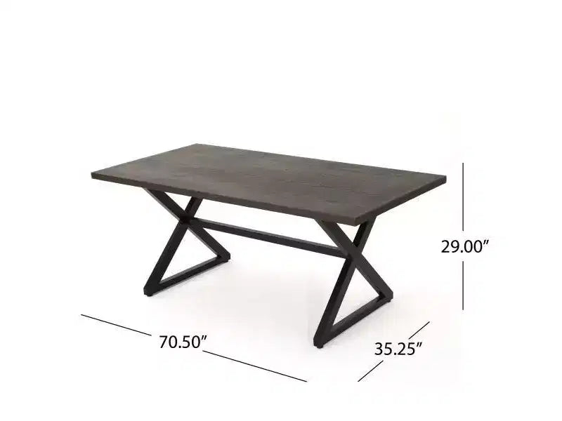 Set da pranzo da esterno Dion 7 pz in alluminio e vimini – Marrone – Christopher Knight Home: Resistente alle intemperie con cuscini in poliestere