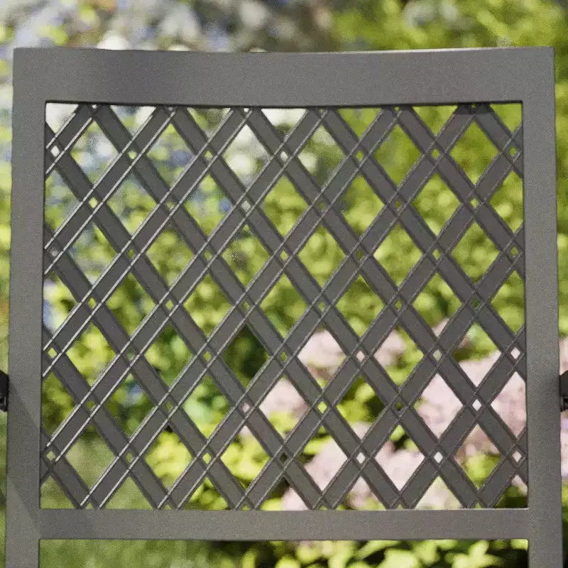 Ensemble repas de jardin 7 pièces avec table de jardin rectangulaire et 6 chaises empilables - Captiva Designs
