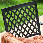 Set da pranzo 7 pezzi in metallo con tavolo da pranzo allungabile e 6 sedie girevoli - Captiva Designs