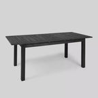 Nadia set da pranzo espandibile 9 pezzi in legno e vimini grigio: Struttura in acacia, rattan PE, cuscini - Christopher Knight Home