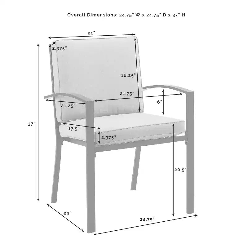 Ensemble de salle à manger d'extérieur Kaplan 7 pièces avec 6 fauteuils et table à manger avoine/bronze huilé - Crosley