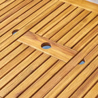 Ensemble de salle à manger extensible 7 pièces en bois et osier Hayes : cadre en acacia, rotin PE - Christopher Knight Home
