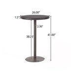 Set da bar rotondo in vimini Dominica 3 pezzi Multimarron/Marrone chiaro - Christopher Knight Home