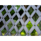 Tavolo Rettangolare da Esterno 7 Pezzi e 6 Sedie con Design a Griglia - Nero - Captiva Designs: Struttura in Ferro, Resistente ai Raggi UV