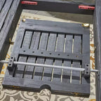 Davenport Set Da Pranzo Espandibile 9 Pezzi in Legno e Vimini Grigio Scuro/Grigio - Christopher Knight Home