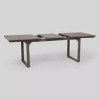 Set da pranzo espandibile Belasera 9 pezzi in legno di acacia grigio - Christopher Knight Home