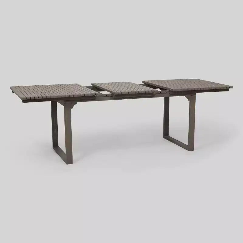 Set da pranzo espandibile Belasera 9 pezzi in legno di acacia grigio - Christopher Knight Home