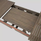 Set da pranzo espandibile Belasera 9 pezzi in legno di acacia grigio - Christopher Knight Home