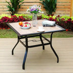 Set da 5 pezzi tavolo e sedie in metallo con design quadrato - Captiva Designs