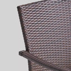 Set da pranzo da esterni Didicas 5 pezzi in vimini e legno di teak - Christopher Knight Home