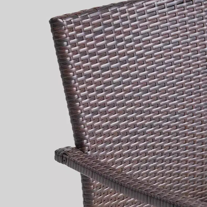 Set da pranzo da esterni Didicas 5 pezzi in vimini e legno di teak - Christopher Knight Home