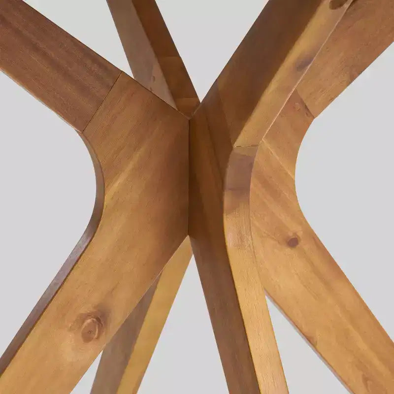 Set da pranzo da esterni Didicas 5 pezzi in vimini e legno di teak - Christopher Knight Home