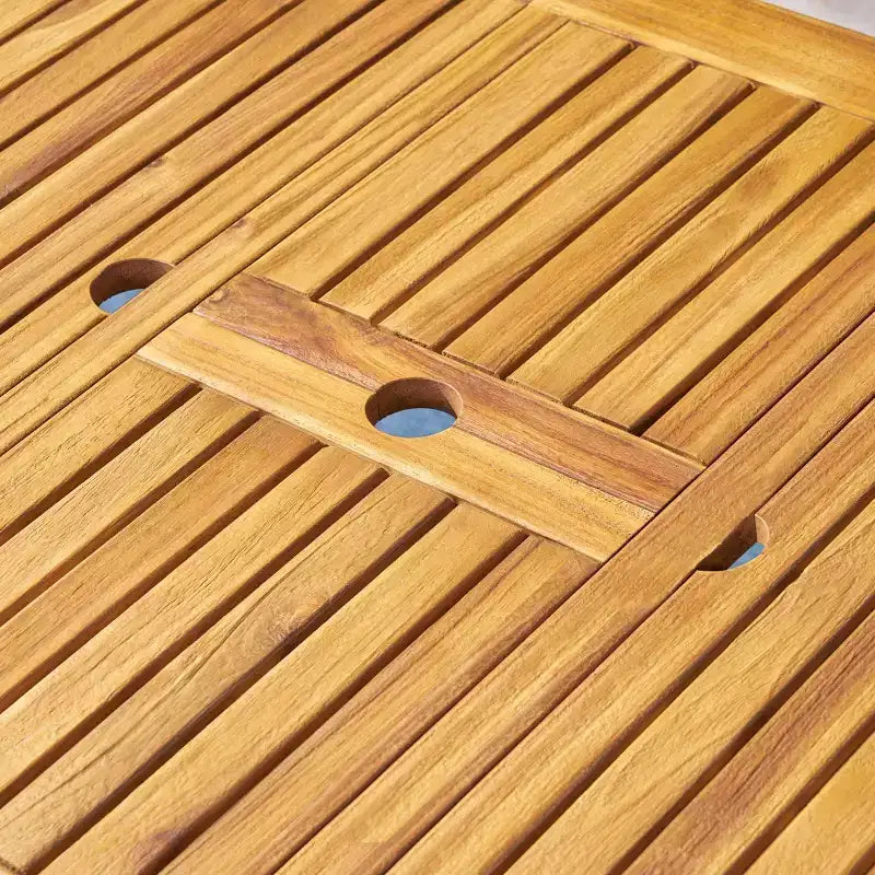 Ensemble de salle à manger extensible Davenport 9 pièces en bois et osier : structure en acacia, rotin PE – Christopher Knight Home
