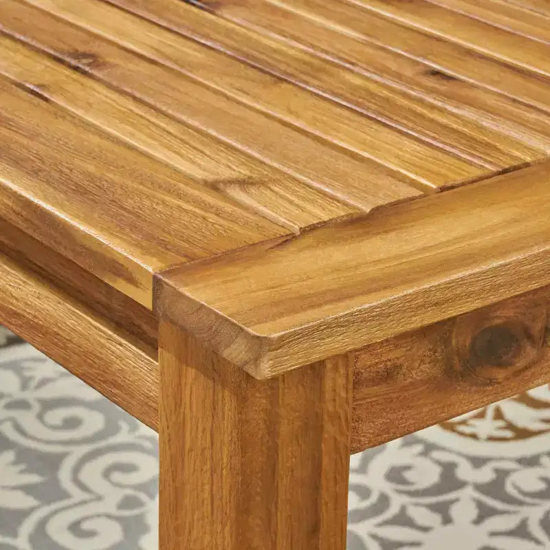 Ensemble de salle à manger extensible Davenport 9 pièces en bois et osier : structure en acacia, rotin PE – Christopher Knight Home