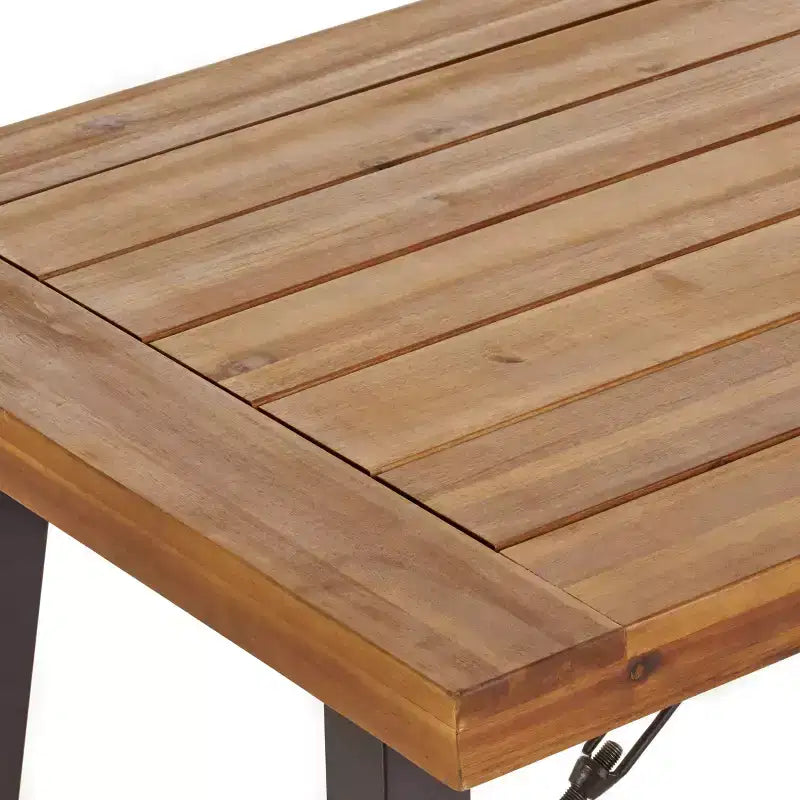 Ensemble de salle à manger 7 pièces en bois et osier Spencer - Marron - Christopher Knight Home : Résistant aux intempéries, cadre en aluminium