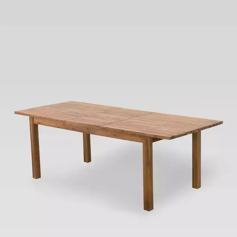 Set da pranzo Wilson da 9 pezzi in legno di acacia con tavolo da pranzo allungabile - Teak - Christopher Knight Home: Resistente alle intemperie, set da patio 8 posti