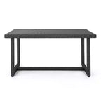 Set da pranzo Harlowe a 7 pezzi in vimini - Grigio/Grigio - Christopher Knight Home: Include 6 sedie a braccioli e piano del tavolo in HDPE